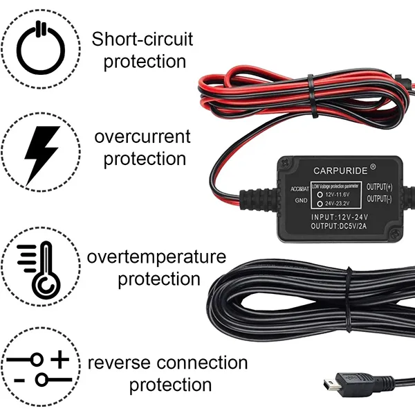 کیت سیمکشی دوربین داشبورد خودرو مدل HARDKIT-MIC
