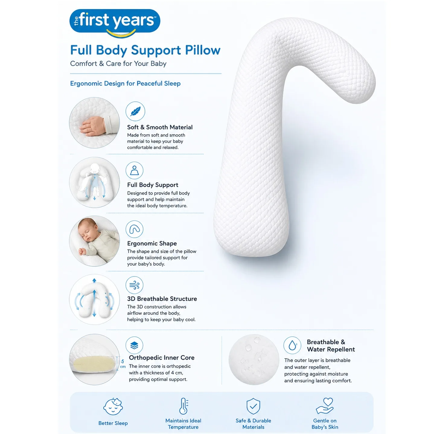 بالش کودک فرست یرز مدلComfortable Full Body Pillow کد 2026