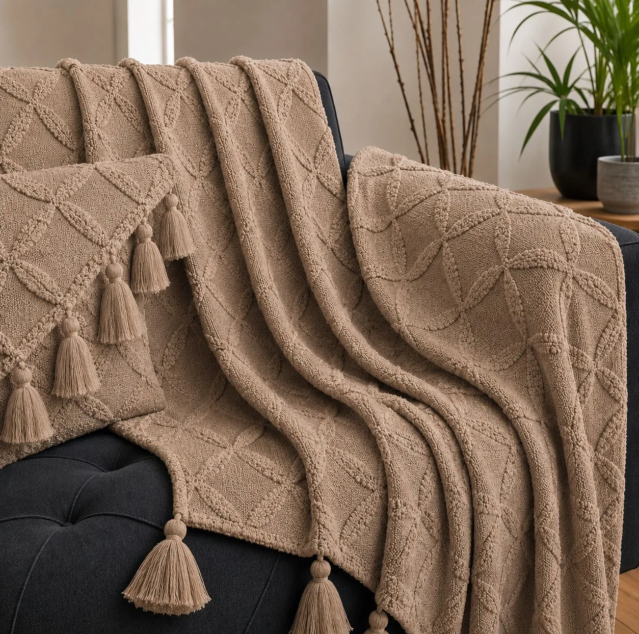شال مبل و تخت مدل ترک برگینه سایز 143*300 سانتی‌متر