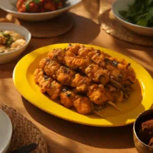 دیس بیضی ملامین مدل 421 مناسب سرو برنج با ابعاد 30×40 سانتی‌متر، شستشو با دست، غیرقابل استفاده در مایکروویو و فر