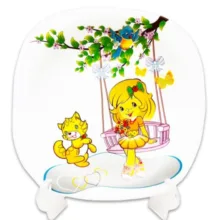 سرویس غذاخوری 5 پارچه پارس اپال طرح دختر کد657