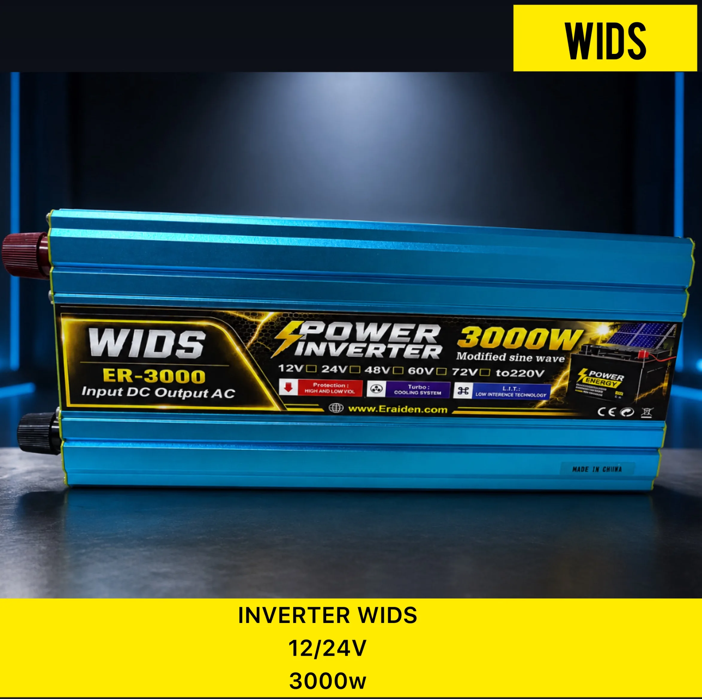 مبدل برق خودرو ویدز مدل 12V-24V-TO-220V-3000W