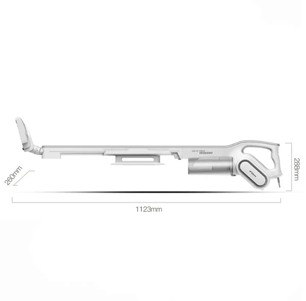 جارو شارژی عصایی درما مدل Deerma DX700 با قدرت موتور 600 وات و طراحی سبک و قابل تبدیل به جارو دستی