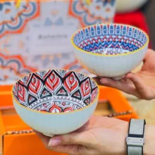 کاسه مدل بوهمیا مجموعه 2 عددی به همراه چاپستیک