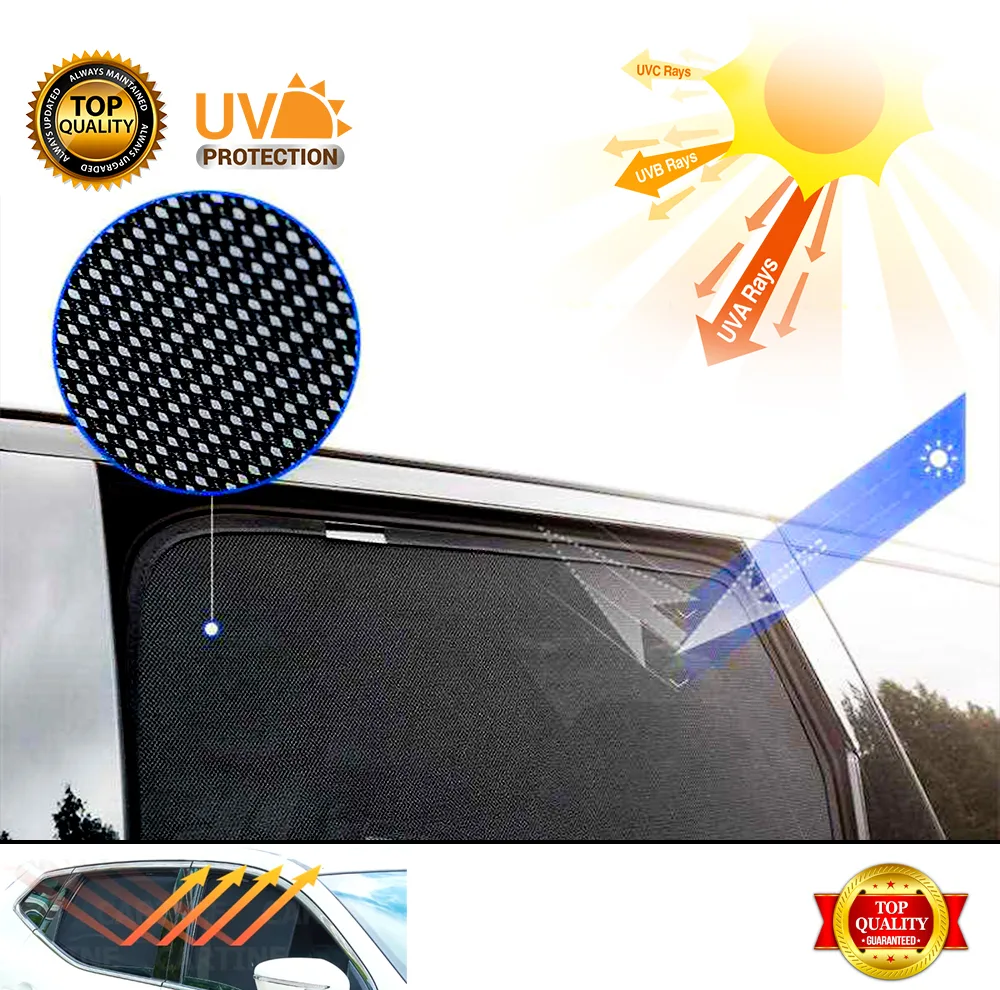 آفتابگیر شیشه پاسیکو مدل Eco sun مناسب برای تویوتا هایلوکس مجموعه 4 عددی