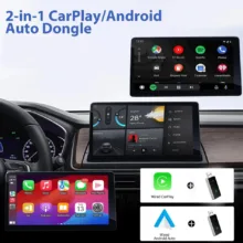 کارپلی و اندروید اتو مدل Wireless P7794 Carplay/Android Auto به همراه مبدل USB به USB-C