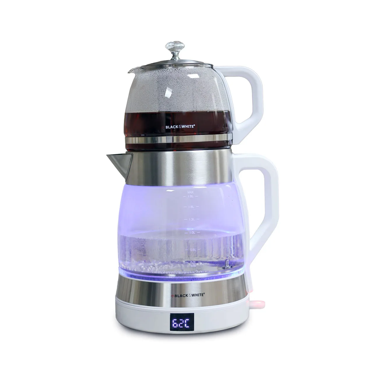 چای ساز روی هم بلک اند وایت مدل BW-ES550