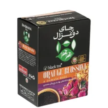 چای سیاه و تکه های بهار نارنج و گل محمدی دوغزال - 200 گرم بسته 2 عددی