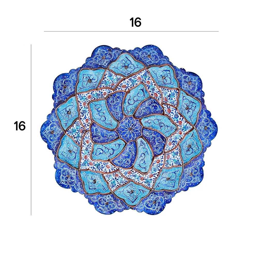 بشقاب میناکاری مسی فرازهنر کد 162