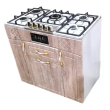 اجاق گاز 5 شعله هاکان مدل اجاق گاز چهار درب صفحه استیل اپکسی کوهان دار با ترموکوپل
