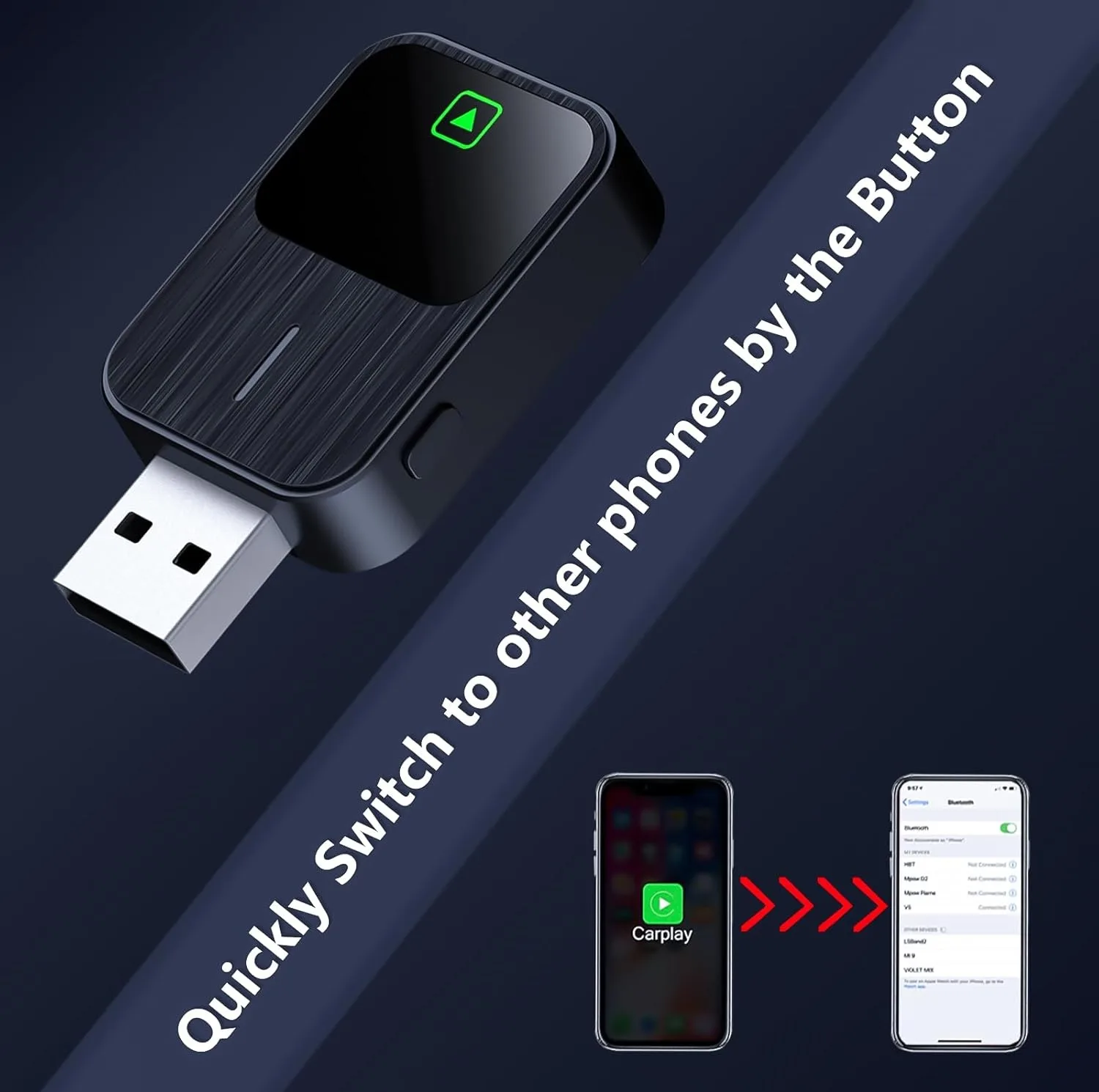 کارپلی و اندروید اتو مدل k2 2in1 Carplay/Android Auto