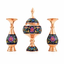 ست هدیه نگارستان نيلی مدل مس و پرداز کد JR-1623gold