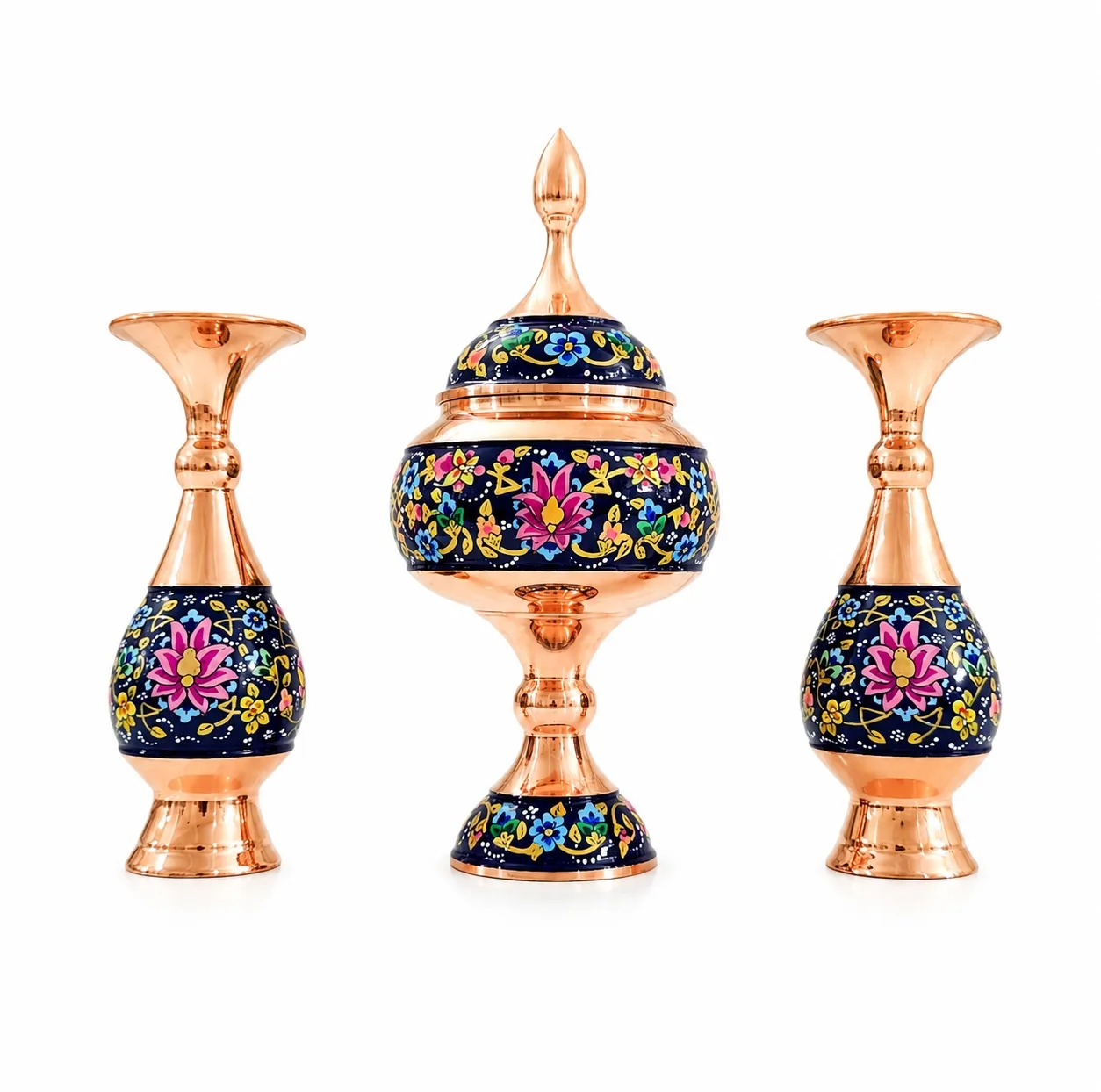 ست هدیه نگارستان نيلی مدل مس و پرداز کد JR-1623gold