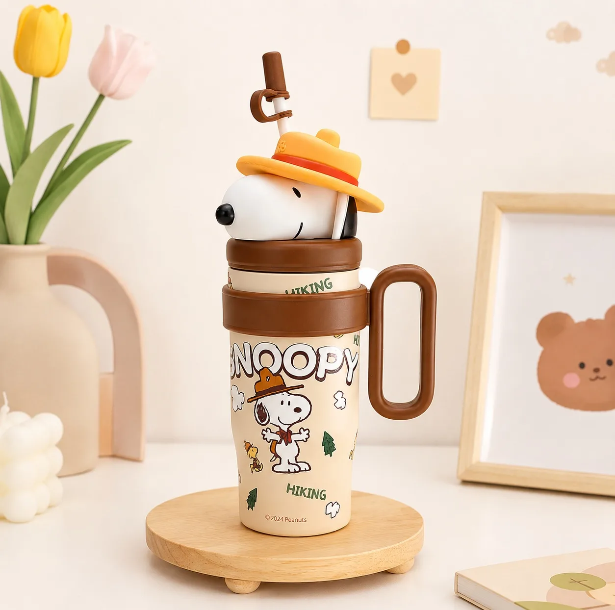 قمقمه کودک مدل اسنوپی Snoopy کوهنورد حجم 0.8 لیتر