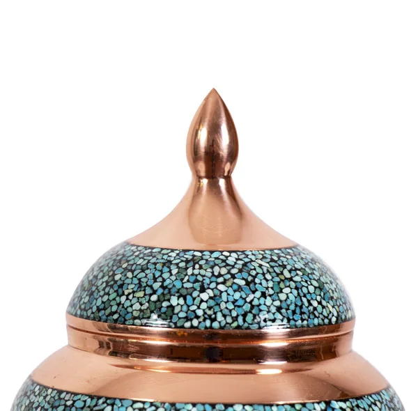 قندان مسی مدل فیروزه کوب کد 0809