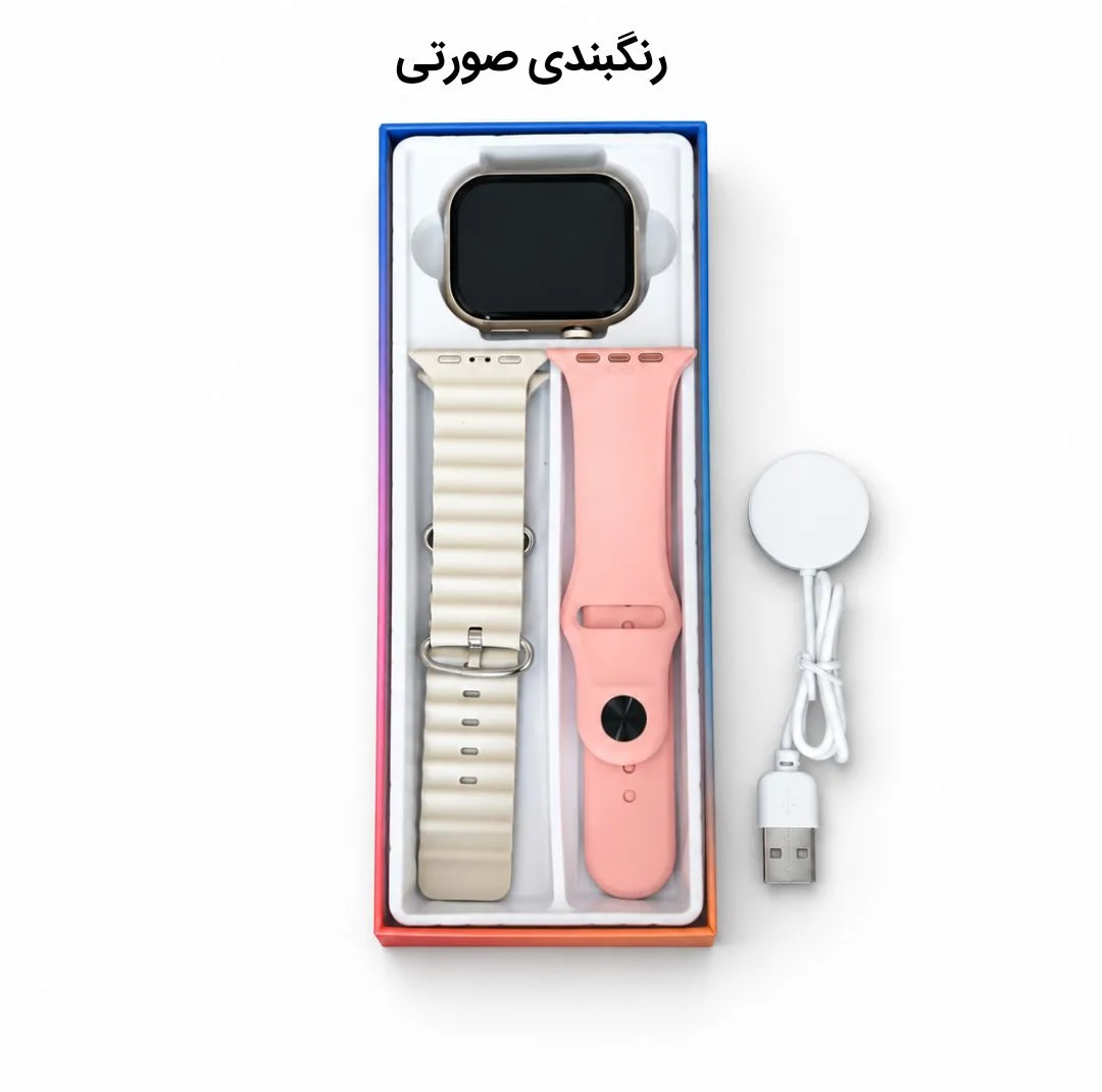 ساعت هوشمند 46 میلی‌ متری مدل ME08 با ۲ بند سیلیکونی