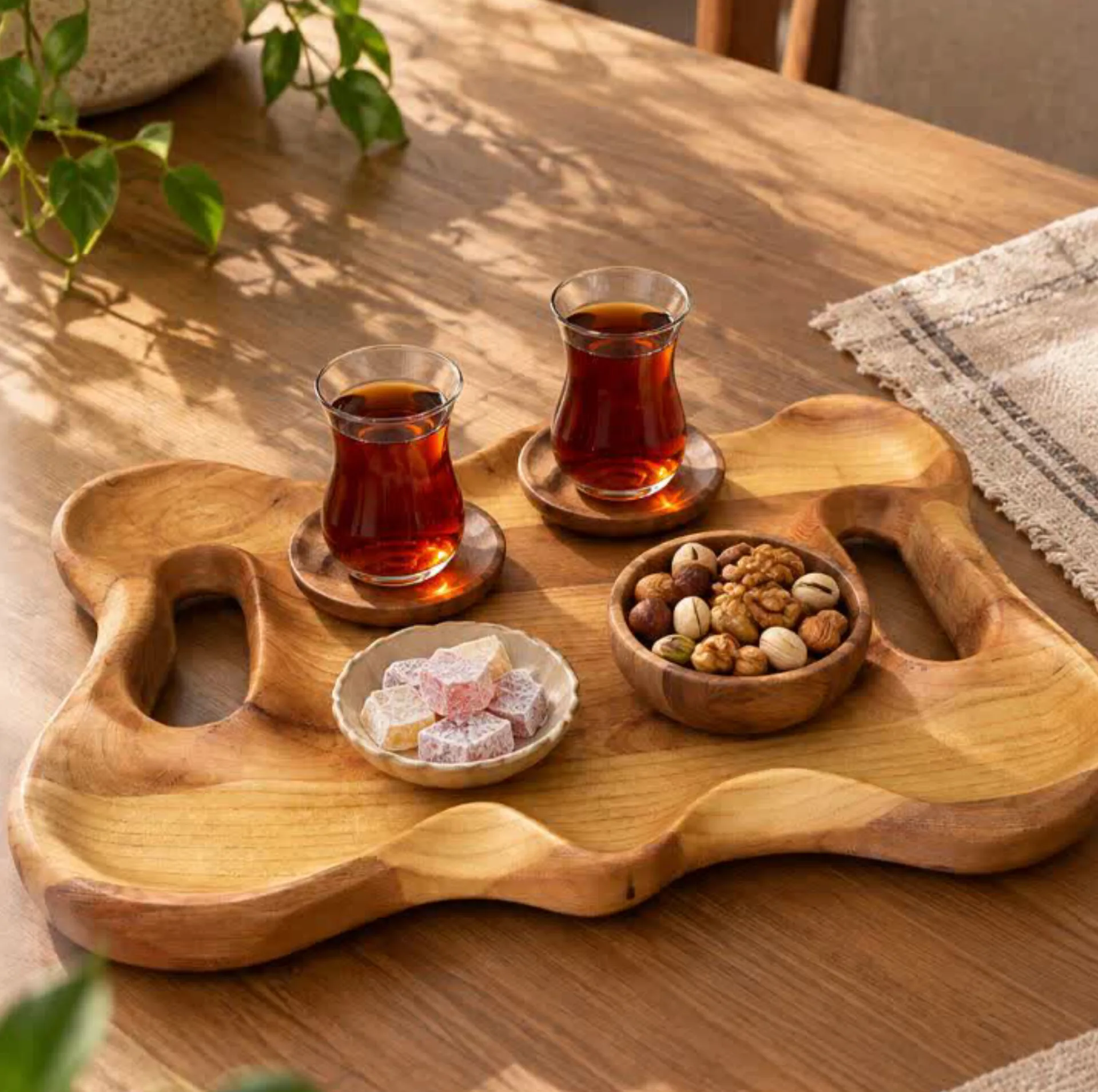سینی دسته دار مدل دفرمه سایز 28×41 سانتی متر
