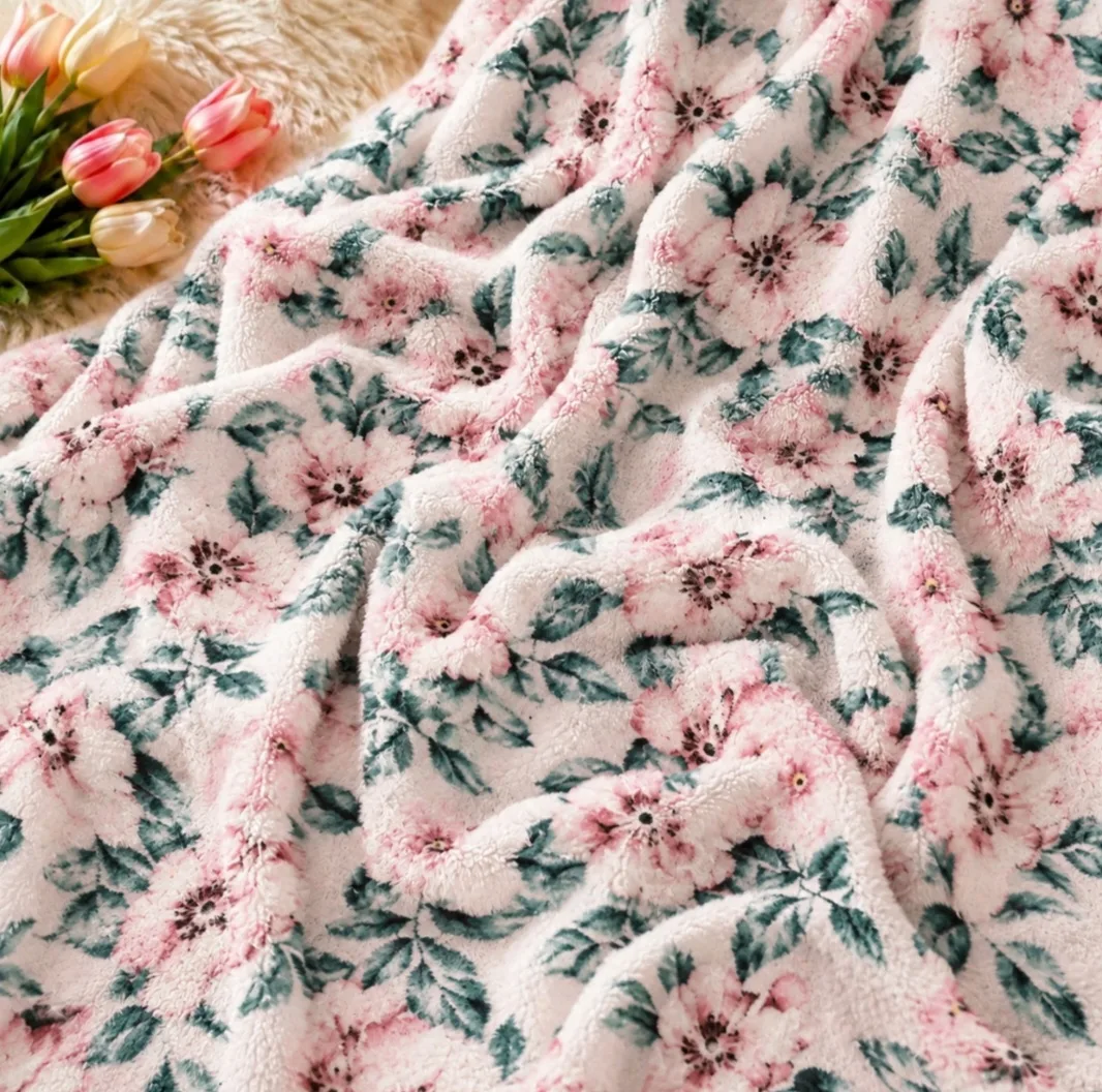 پتو مسافرتی 1 نفره مدل رز درشت سایز 160×220 سانتیمتر