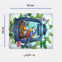 ماگ مدل پرنده کد 93 به همراه زیر لیوانی و پد ماوس