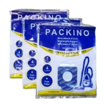پاکت جاروبرقی پاکینو مدل micro plus مناسب برای جاروبرقی های پاناسونیک و ناسیونال سه بسته 5 عددی