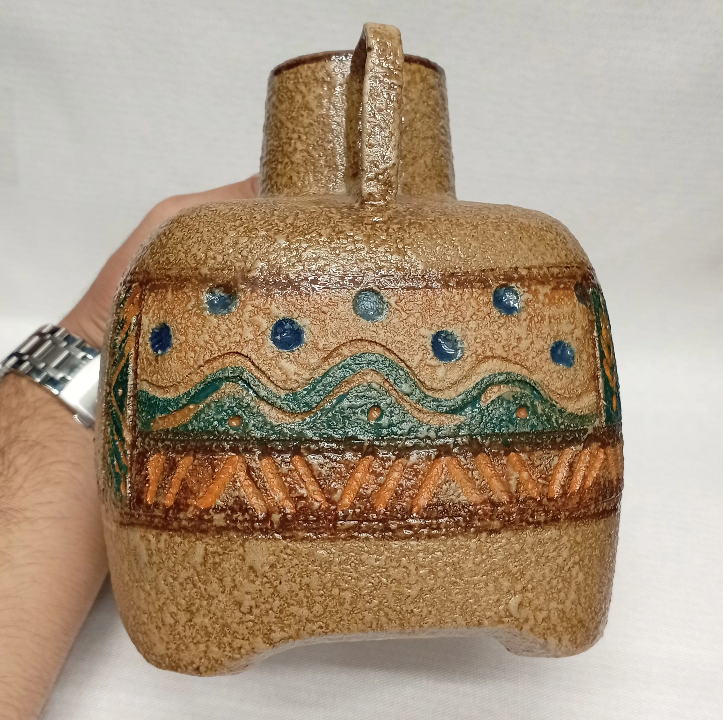 گلدان مربع سرامیکی مدل ساسانی