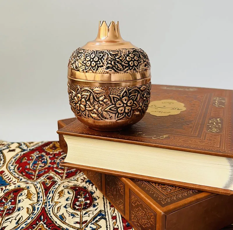 قندان مسی مدل انار کد ZH416