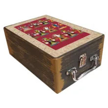 جعبه هدیه مدل چمدان چوبی طرح بهاری کد WS800