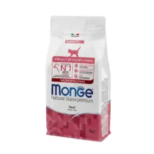 غذای خشک گربه نابالغ مونژه مدل Monge Natural Superpremium Monoprotein با طعم بیف وزن 1.5 کیلوگرم