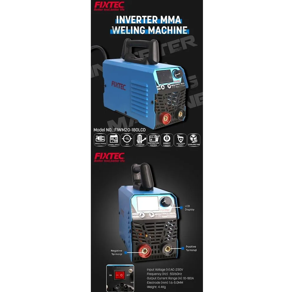 اینورتر جوشکاری180 آمپر فیکس تک مدل FIWM20-180LCD