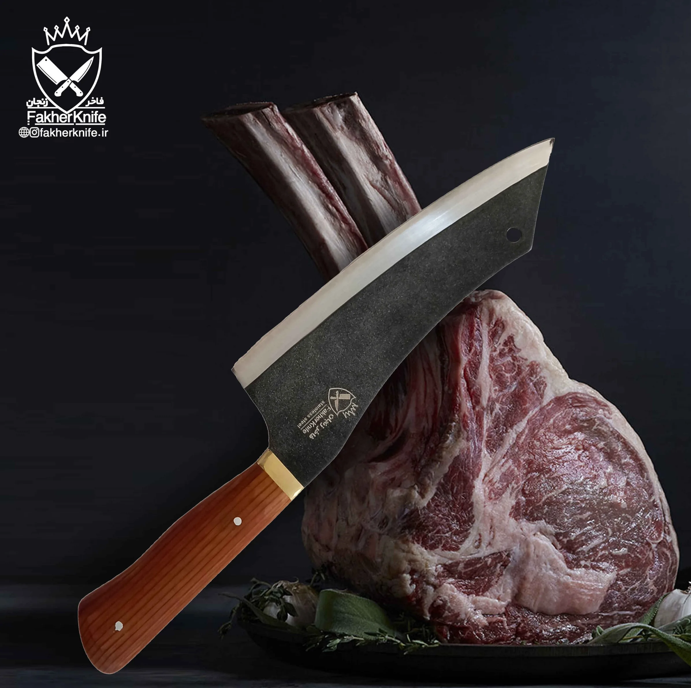 چاقوی آشپزی فاخر زنجان مدل ساطورعربی پلاس
