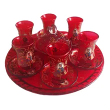 سرویس چای خوری 15 پارچه طرح شاه عباسی کد 1311
