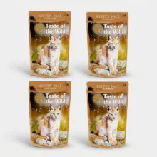 پوچ بچه گربه تیست آف د وایلد مدل Feline Recipe Kitten Pate طعم مرغ بسته 4 عددی