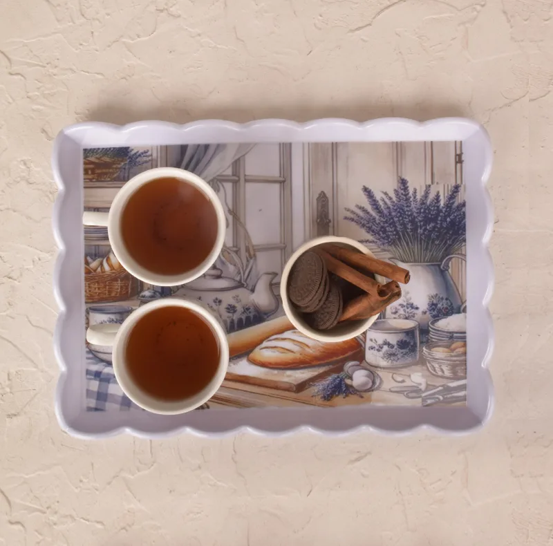 سینی بدون دسته مهروز مدل 6003 لاوندر سایز 26×36 سانتی متر