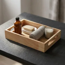 سینی دسته دار مدل پذیرایی کد B 02 سایز 16*24 سانتی‌متر