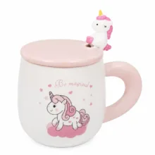 ماگ طرح یونیکورن مدل  BE MAGICAL به همراه درب و قاشق