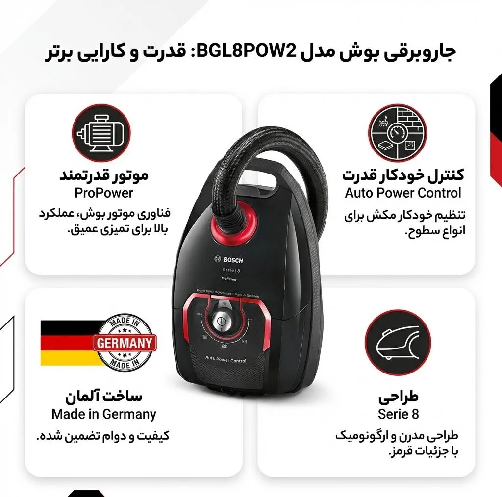 جاروبرقی بوش مدل BGL8POW2