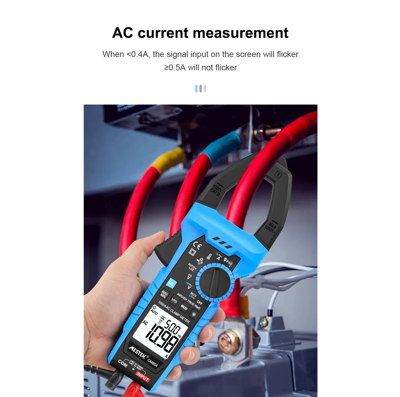 مولتی متر کلمپی دیجیتال مستک مدل CM86A