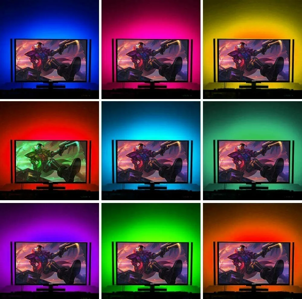 ریسه ال ای دی مدل RGB مولتی کالر بک لایت طول 3 متر