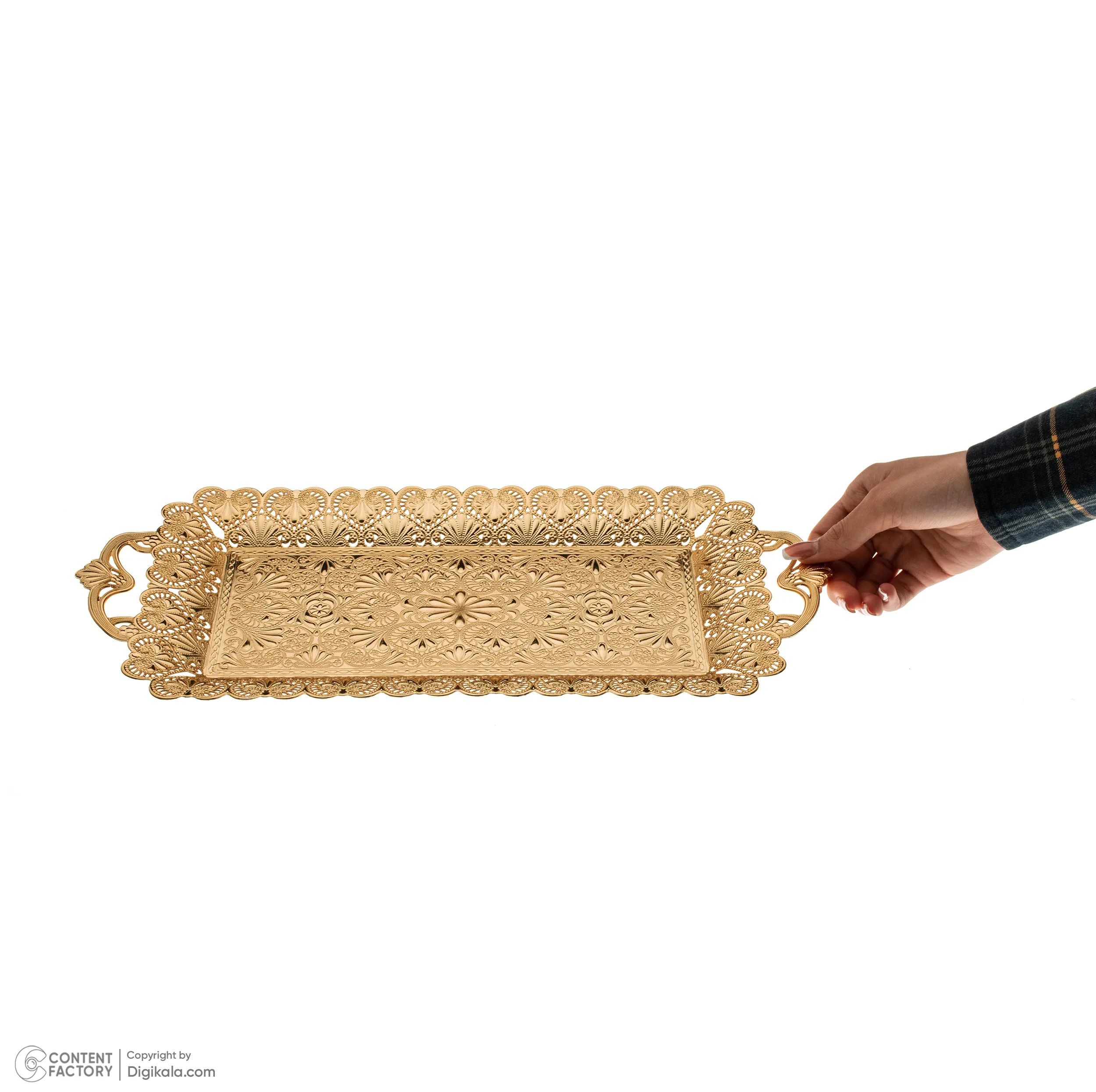 سینی مدل رولتی قلب گلدار