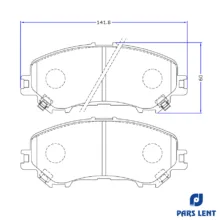 لنت ترمز جلو لنت پارس مدل PL22065 مناسب برای رنو تالیسمان