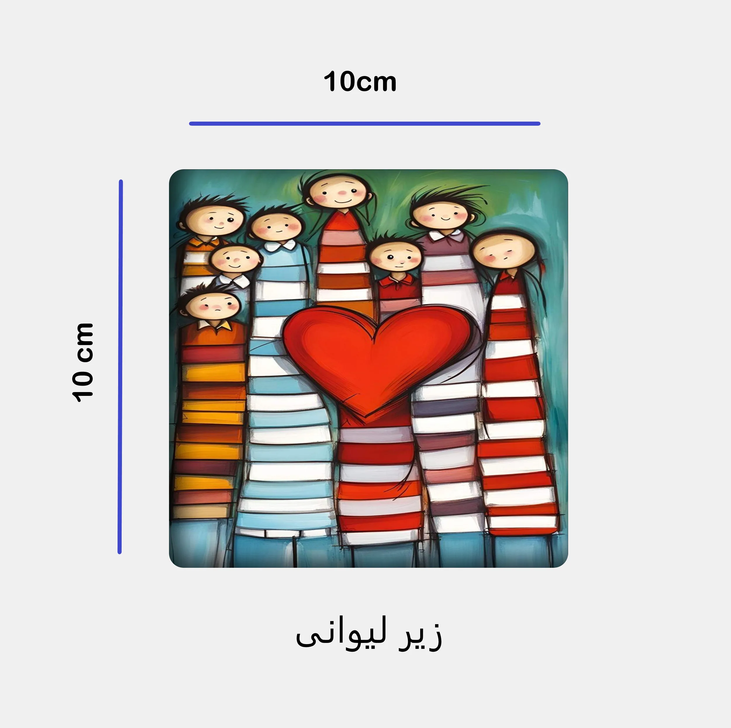 ست ماگ به همراه زیر لیوانی و پد ماوس مدل دوستان کد 349