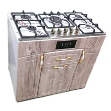 اجاق‌ گاز 5 شعله هاکان مدل چهار درب صفحه استیل بوش