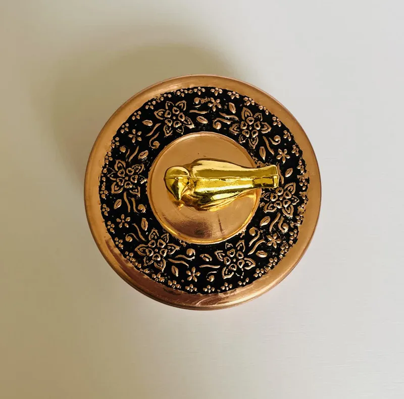 نقل خوری مسی طرح گل کد ZH356.9