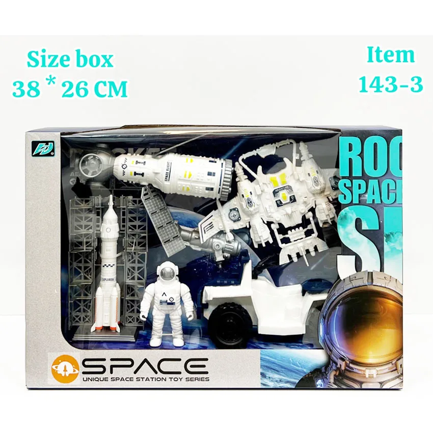 اسباب بازی مدل شاتل فضایی طرح Space unique station toy series کد 143-3 مجموعه 7 عددی