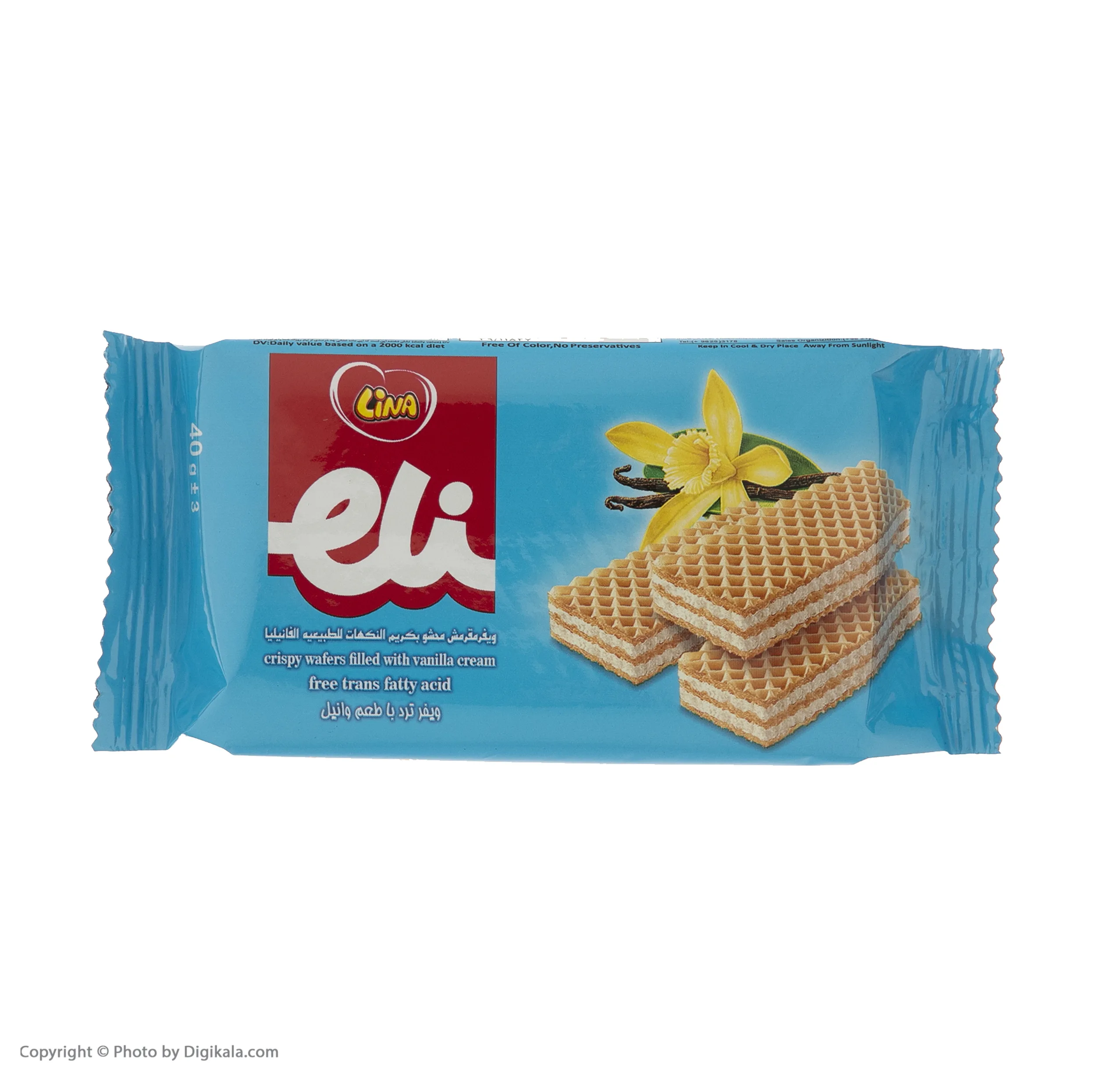 ویفر لینا با طعم وانیل - 40 گرم