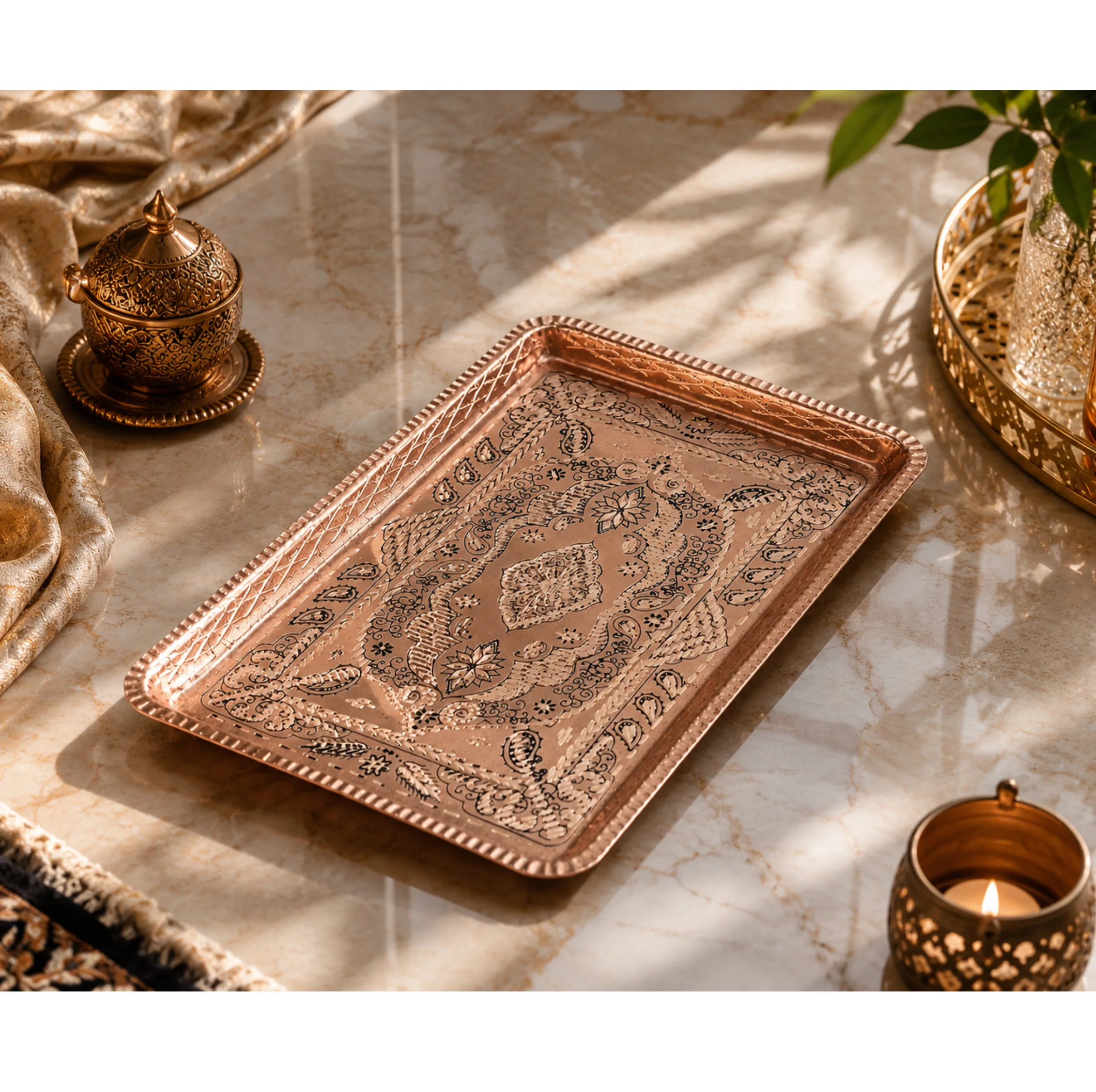 سینی مسی مدل تراش
