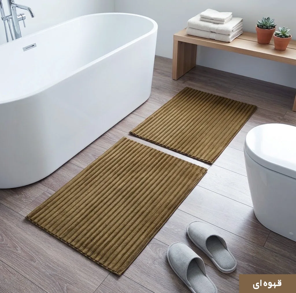 پادری وینوما مدل 4 لایه مخمل استرایپ سایز 50×80 سانتی متر مناسب برای فضای داخلی بسته 2 عددی