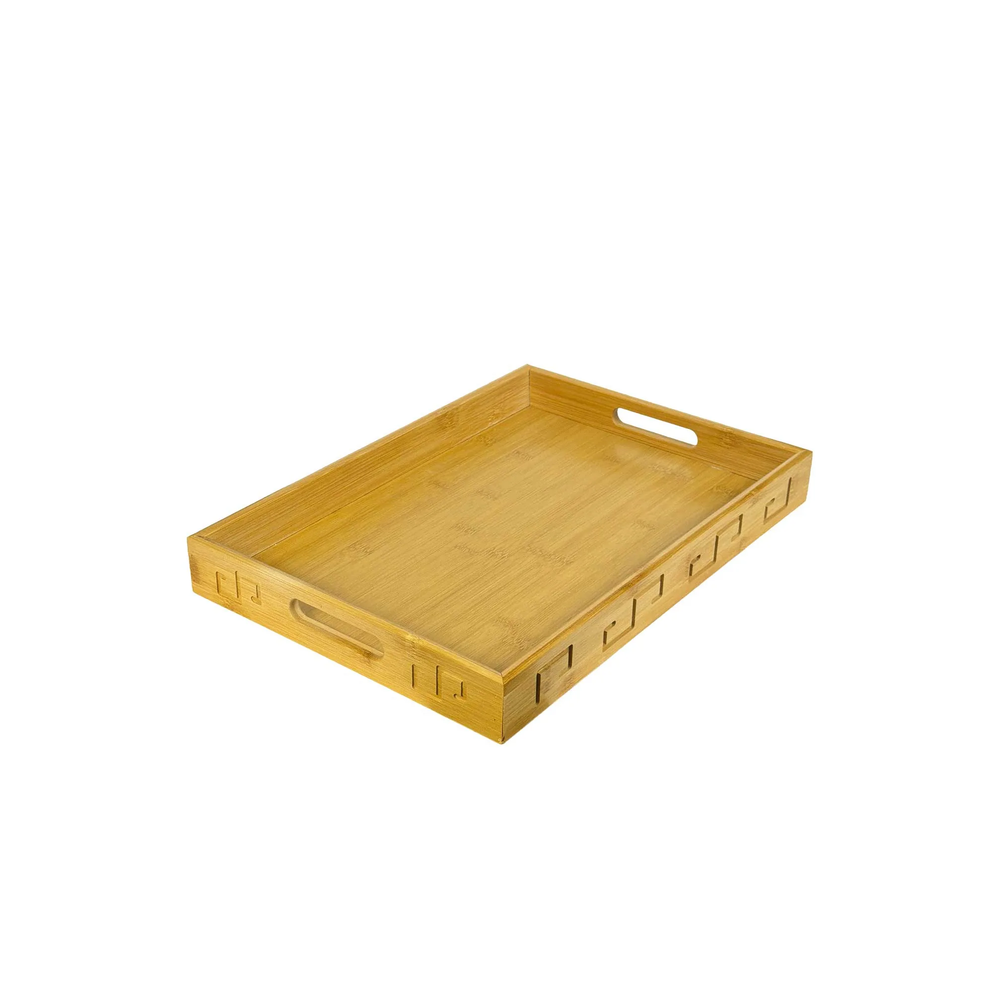 سینی دسته دار مدل مستطیل طرح ورساچه کد m1 سایز 28*40 سانتی متر