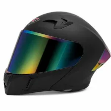 کلاه کاسکت فک متحرک استیل برد مدل SB21 BLACK به همراه طلق اضافه رنگی