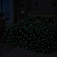 پتو مسافرتی 2 نفره مدل شب نما طرح ابر و ستاره سایز 240×220 سانتی متر